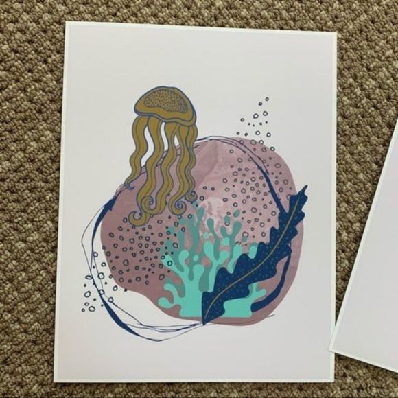 Modern star fish illustration abstract art print - Picture 13 of 15